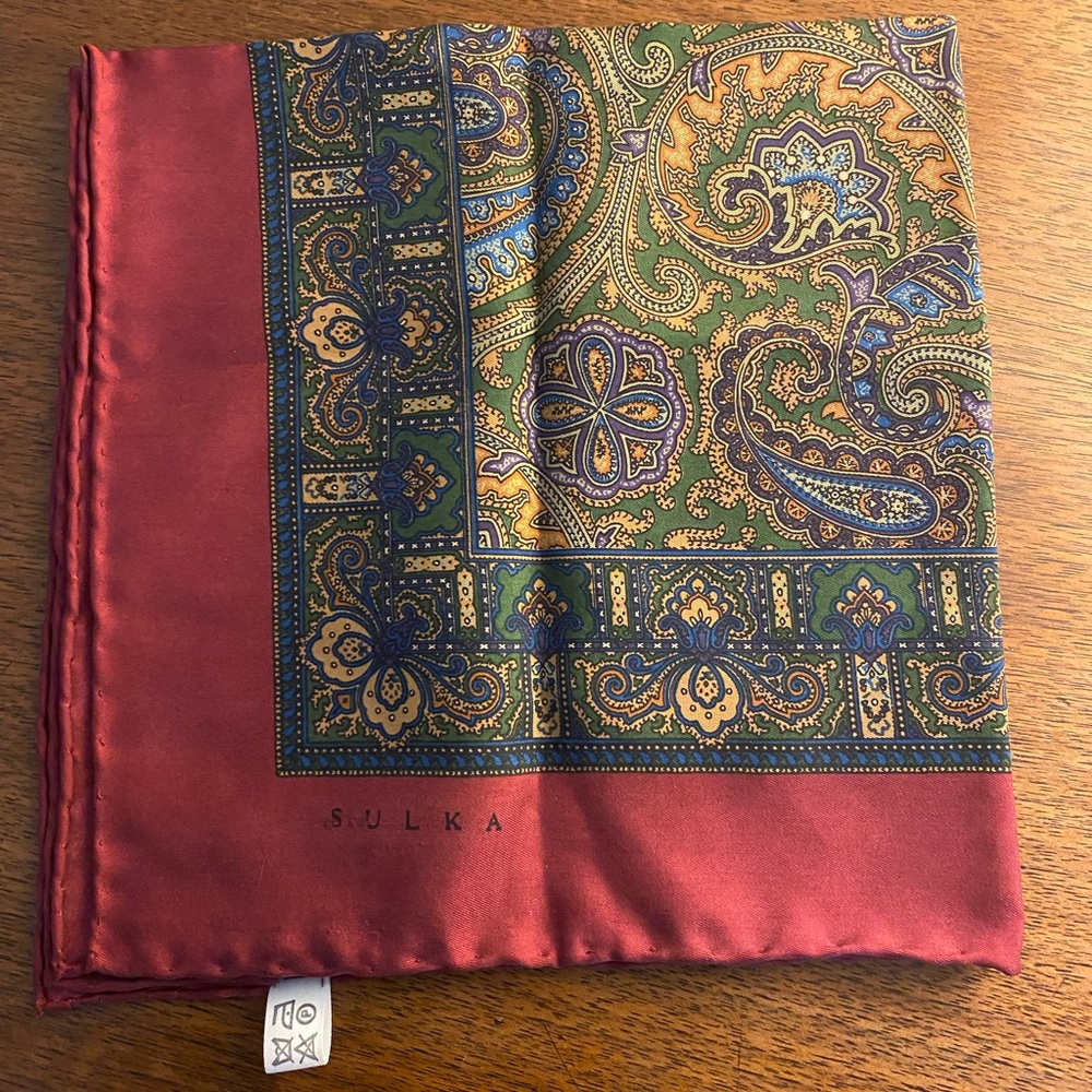 Sulka Mens Silk Scarf